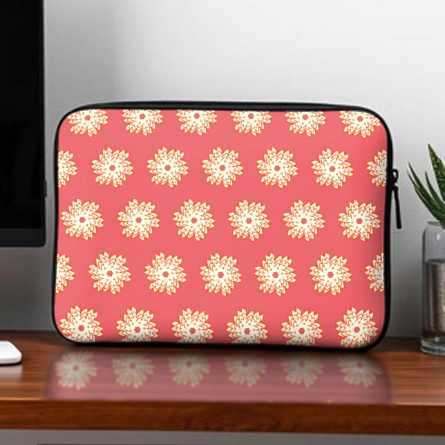 Fiery Bright kaleidoscope Pattern Boho Style Laptopschutzhülle (Von Creator hochgeladen)