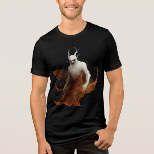 Fiery Clawed Wraith with Glowing Eyes Tri-Blend Shirt