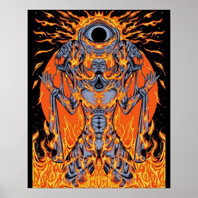 Fiery Cosmic Entity Poster (Vorne)