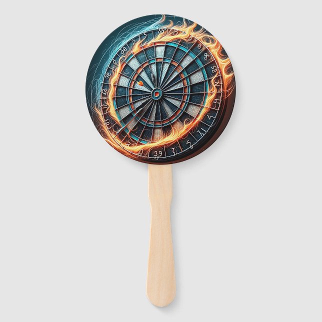 Fiery Dartboard mit Bullseye Explosion Fächer (Vorderseite)