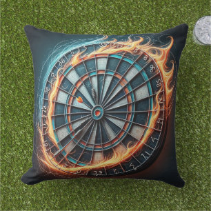 Fiery Dartboard mit Bullseye Explosion Kissen