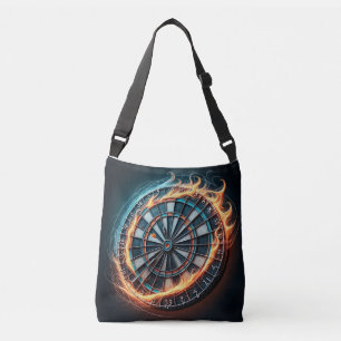 Fiery Dartboard mit Bullseye Explosion Tragetaschen Mit Langen Trägern
