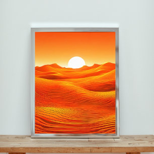 Fiery Desert Sunset Fotodruck