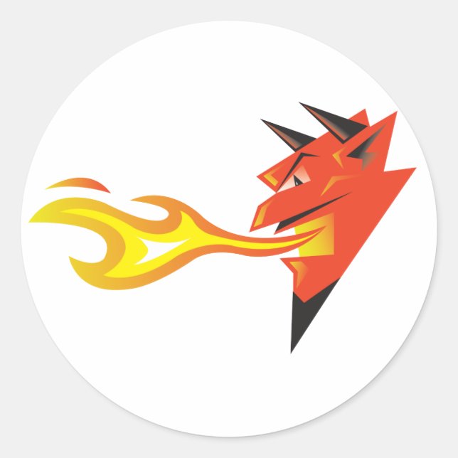 Fiery Devil's Head decal Runder Aufkleber (Vorderseite)
