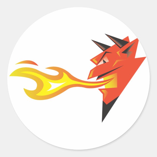 Fiery Devil's Head decal Runder Aufkleber (Vorderseite)