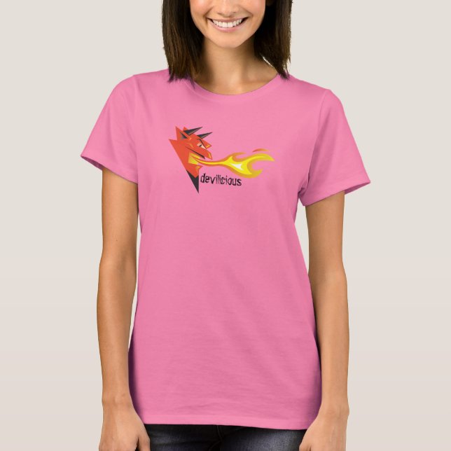 Fiery Devil's Head_devilicious T-Shirt (Vorderseite)