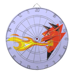 Fiery Devil's Head_Flammspucken Dartscheibe