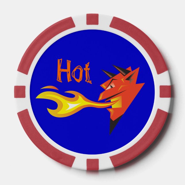 Fiery Devil's Head_Hot_En Fuego Pokerchips (Vorderseite)
