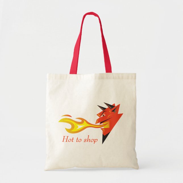 Fiery Devil's Head "Hot to shop" Tragetasche (Vorne)