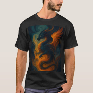 Fiery Dragon Abstrakt Art - Fantasy Beast T - Shir T-Shirt