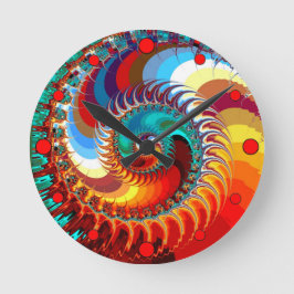 Fiery Dragon Spiral Runde Wanduhr