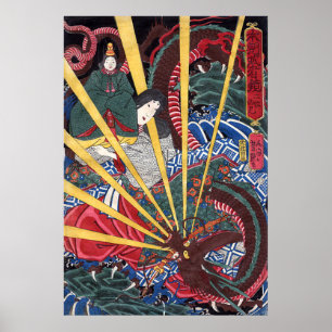 Fiery Dragon von Yoshitsuya Poster