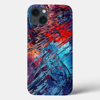 Fiery Drift Blue Red Moderne Abstrakte Kunst Case-Mate iPhone Hülle
