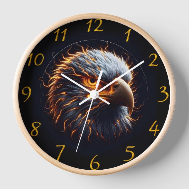 Fiery Eagle: Leuchtdichte Uhr (Vorderseite)