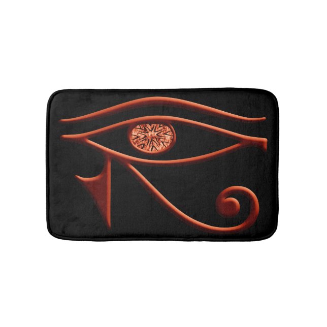 Fiery Eye of Horus Bath Mat Badematte (Vorderseite)