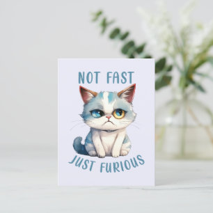 Fiery Feline Spirit - Sassy Angry Cat Design Postkarte