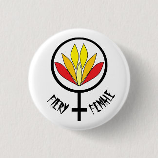 Fiery Female Button