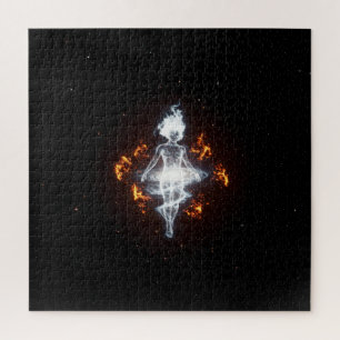 Fiery Female Spirit im Weltraum Puzzle