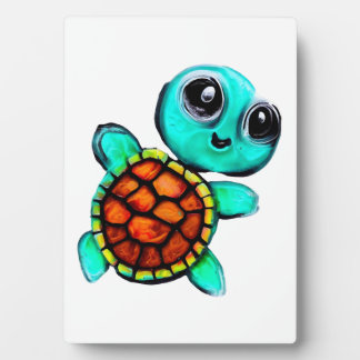 Fiery Floral Sea Turtle Fotoplatte