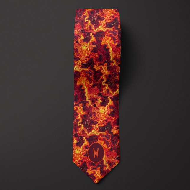 Fiery Fluorescent Lava Abstrakt Krawatte (Von Creator hochgeladen)