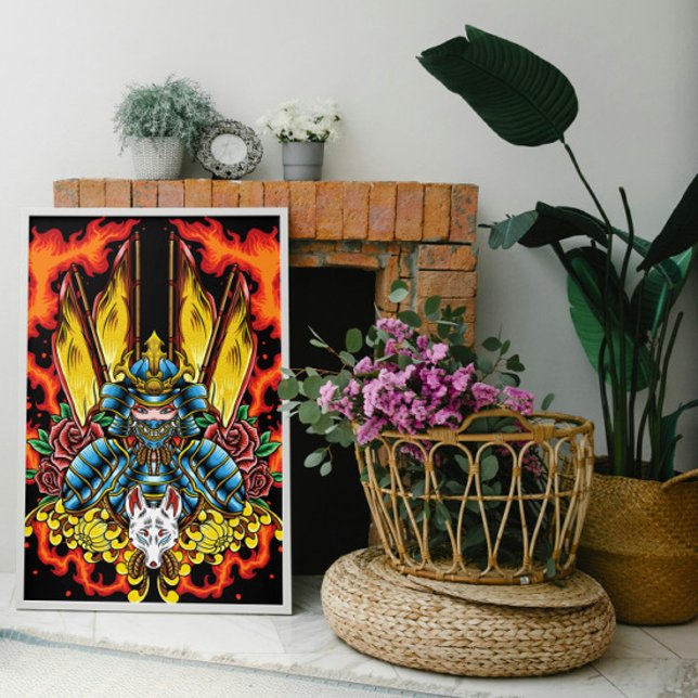 Fiery Geisha Samurai Poster (Von Creator hochgeladen)