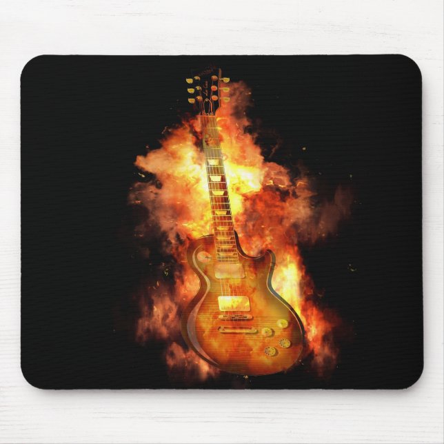 Fiery Gitarre Mousepad (Vorne)