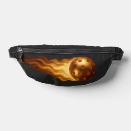 Fiery Golden Flames - Pickleball Player Life Black Bauchtasche