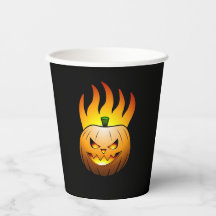 Fiery Halloween Pumpkin Face