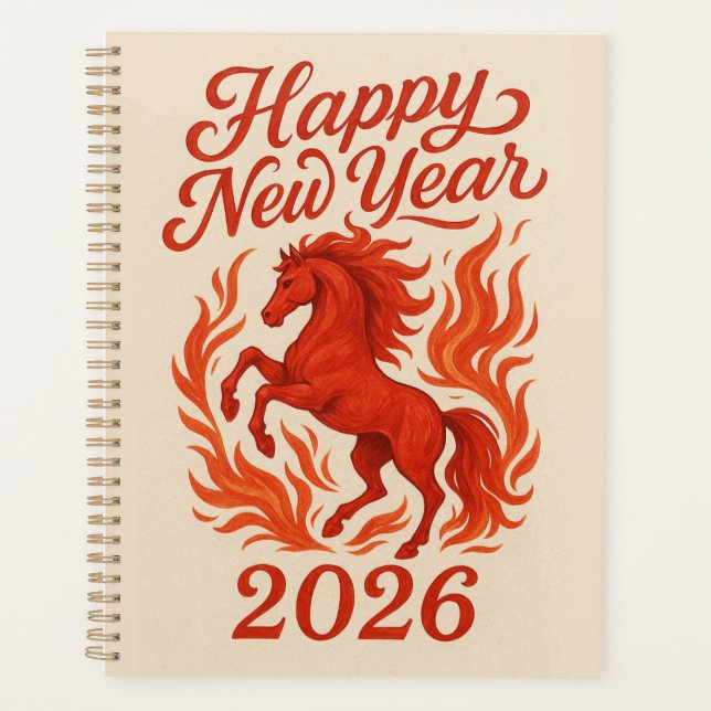 Fiery Horse 2026 Planer (Vorderseite)