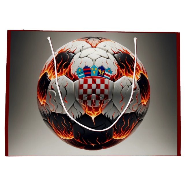 Fiery Kroan Soccer Ball Große Geschenktüte (Rückseite)