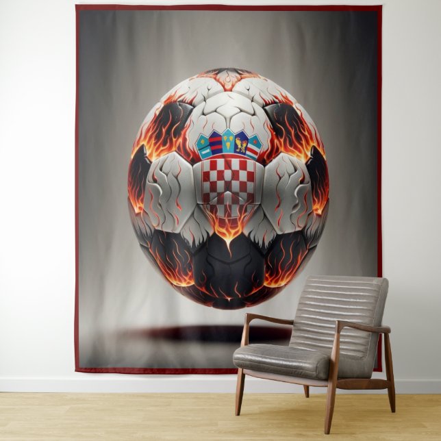 Fiery Kroan Soccer Ball Wandteppich (Beispiel)