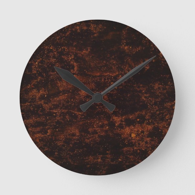 Fiery Lava Runde Wanduhr (Vorderseite)