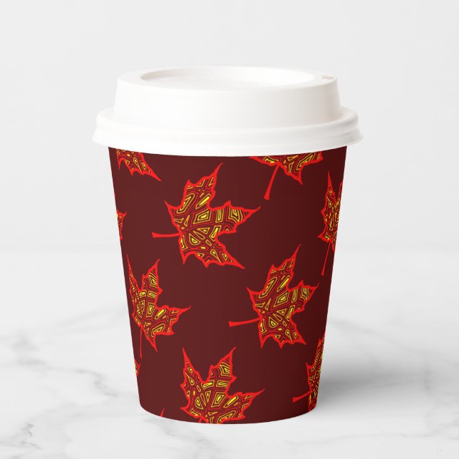 Fiery Leaf Paper Cup Pappbecher (Vorderseite)
