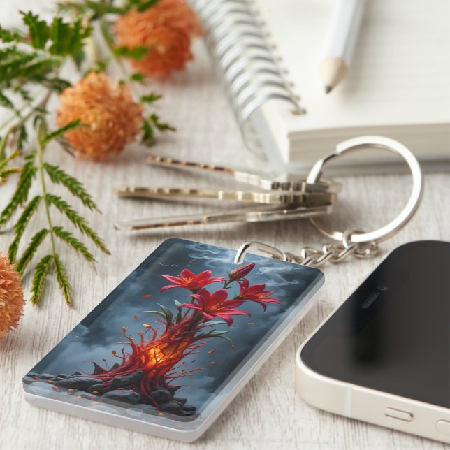 Fiery Lily Fantasy Schlüsselanhänger (Vorderseite rechts)