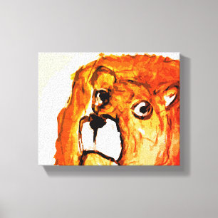 Fiery Lion Stretched Canvas Print Leinwanddruck