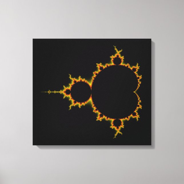 Fiery Mandelbrot Set Wrapped Canvas Leinwanddruck (Vorderseite)