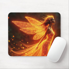 Fiery Märchen Rot-Leuchtflügel niedlicher Zauberne Mousepad