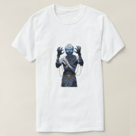 Fiery Mummy Warrior - Chains & Flames Halloween Ho T-Shirt