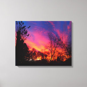 Fiery Night Sky Leinwand