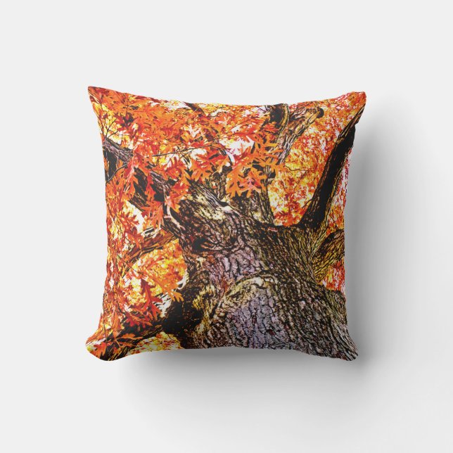 Fiery Oak Kissen Für Draußen (Vorderseite)