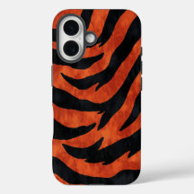 Fiery Orange & Black Tiger Strips Handy Case