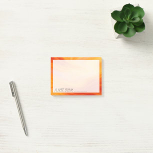 Fiery Orange Gold Marble Postit Notes Post-it Klebezettel