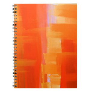 Fiery Orange Red Abstrakt Energy Notebook Notizblock