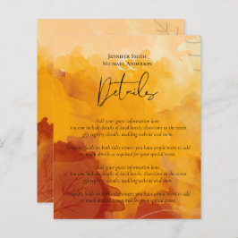 Fiery Orange Watercolor Abstrakt Sunset Wedding