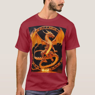 Fiery Ouroboros Dragon T - Shirt