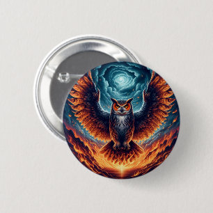 Fiery Owl Phoenix Ascension Button