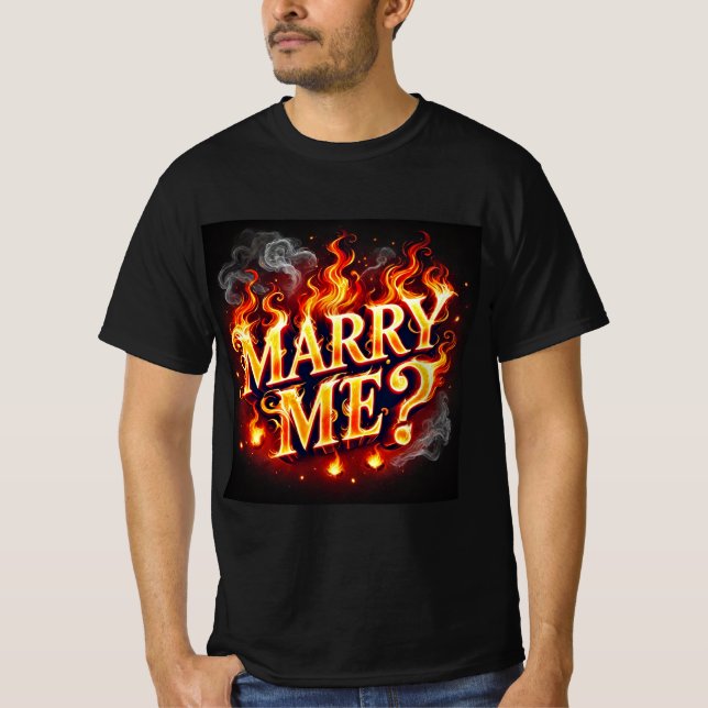 Fiery Passion Marry Me Mens Tshirt (Vorderseite)