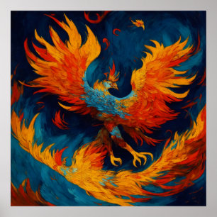Fiery Phoenix aus den Aschen Poster