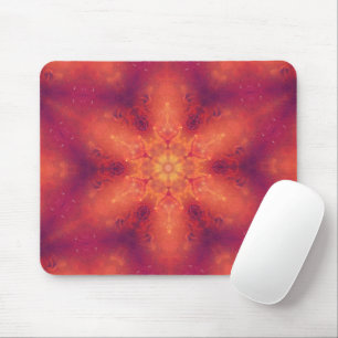 Fiery Phoenix Burning Snowflake Mousepad