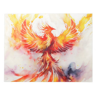 Fiery Phoenix verbreitet es als Wings Watercolor A Notizblock